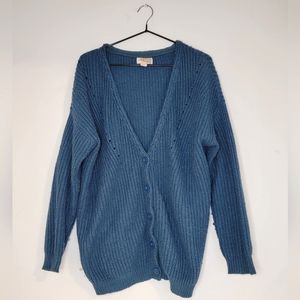 H&M Blue knitted cardigan large